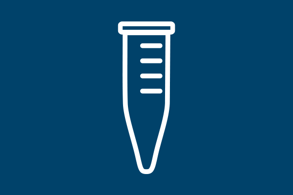 Sample tube icon representing low sample input.