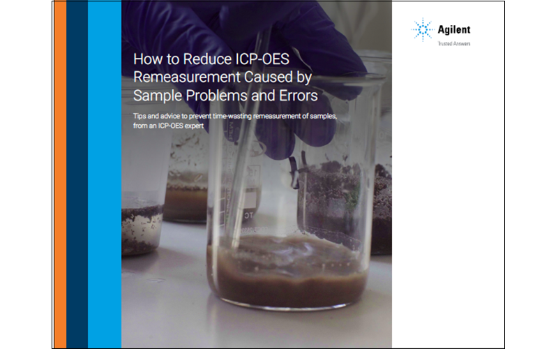 Cover of ebook for download: How to reduce ICP-OES remeasurement caused by sample problems and errors.