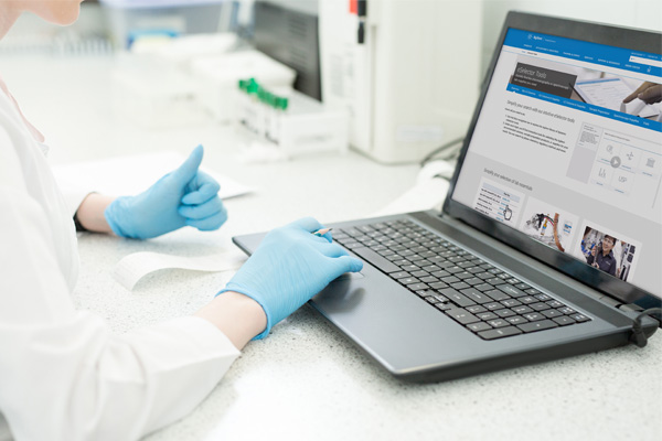 eSelector hub on laptop screen