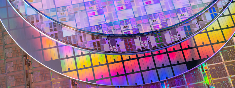 purple silicon wafers