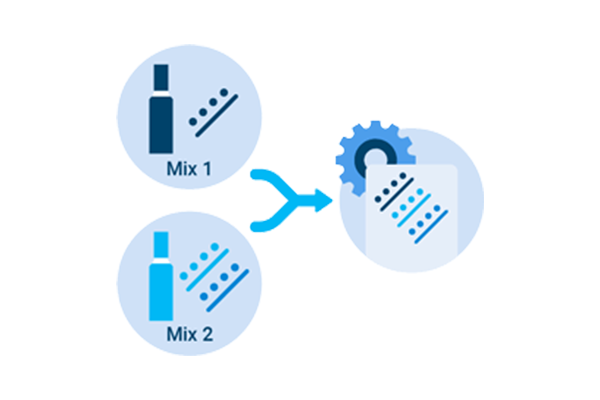 Consolidate calibration data from multiple mixtures