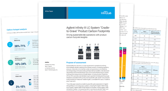 White paper: Agilent Infinity III LC System Cradle-to-Grave Product Carbon Footprints