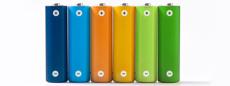 coloured batteries