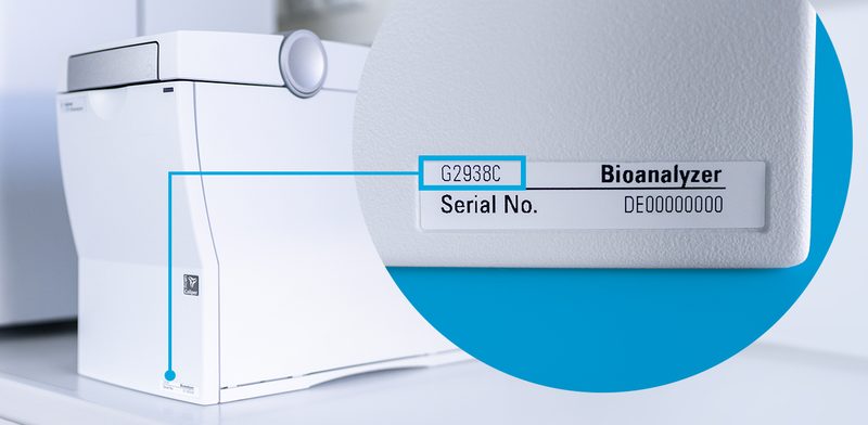 Agilent 2100 Bioanalyzer system on a lab bench