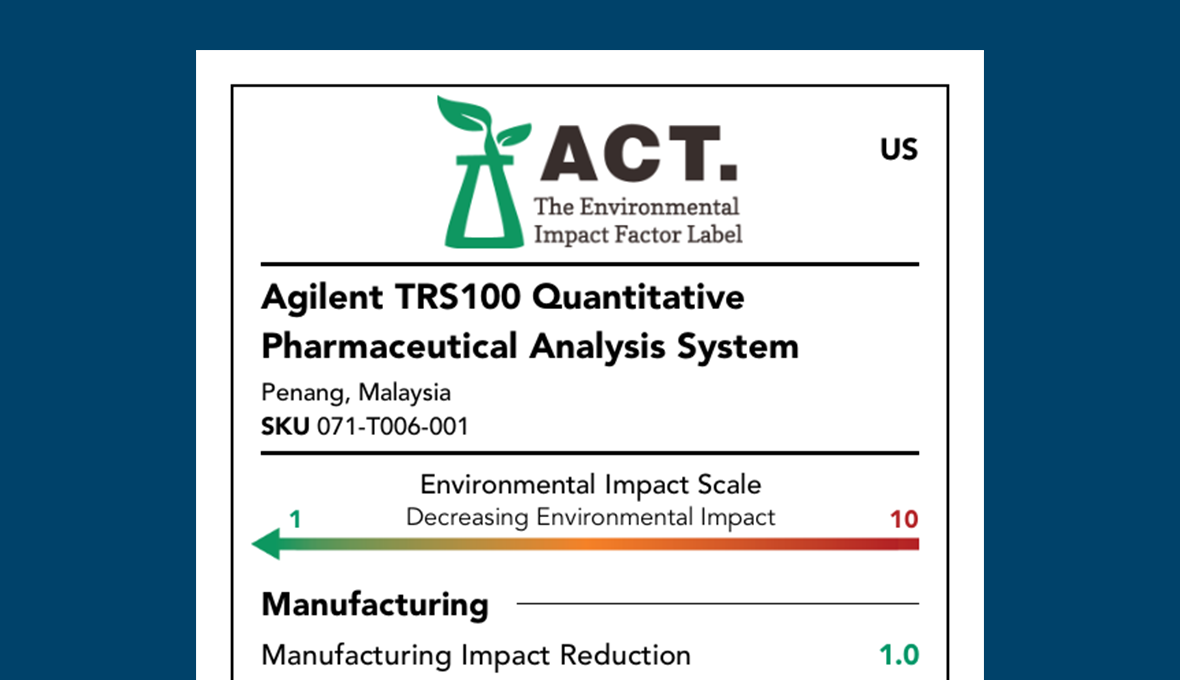 Agilent TRS100 ACT label