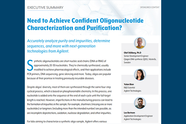 Agilent laboratory summary banner
