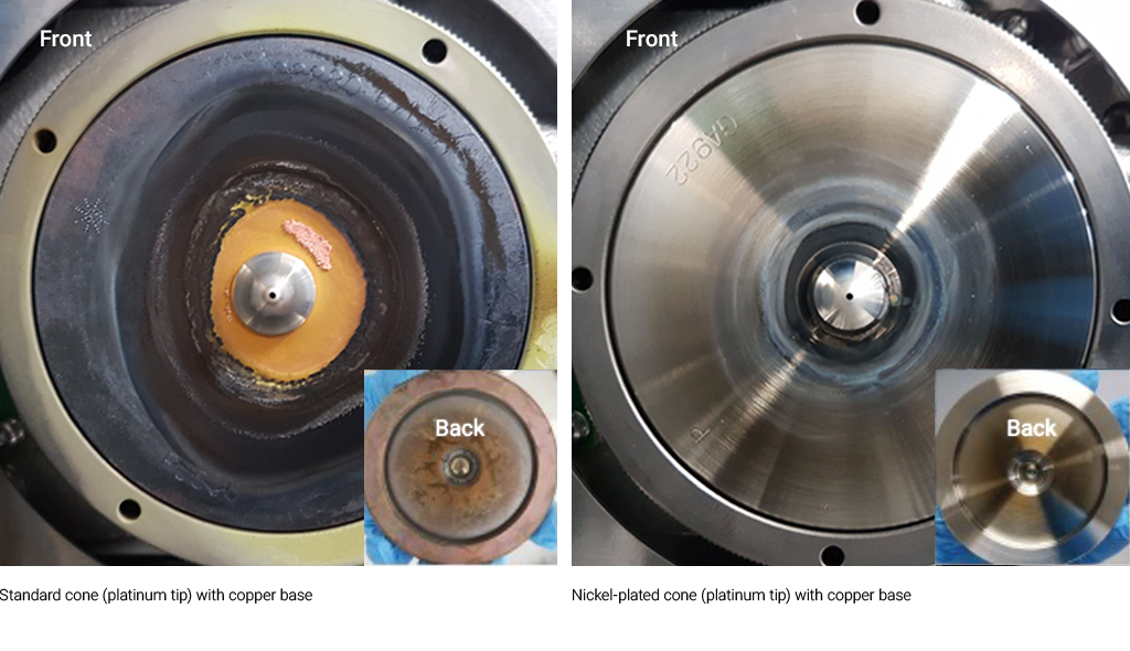 difference between standard cone and nickel-plated cone