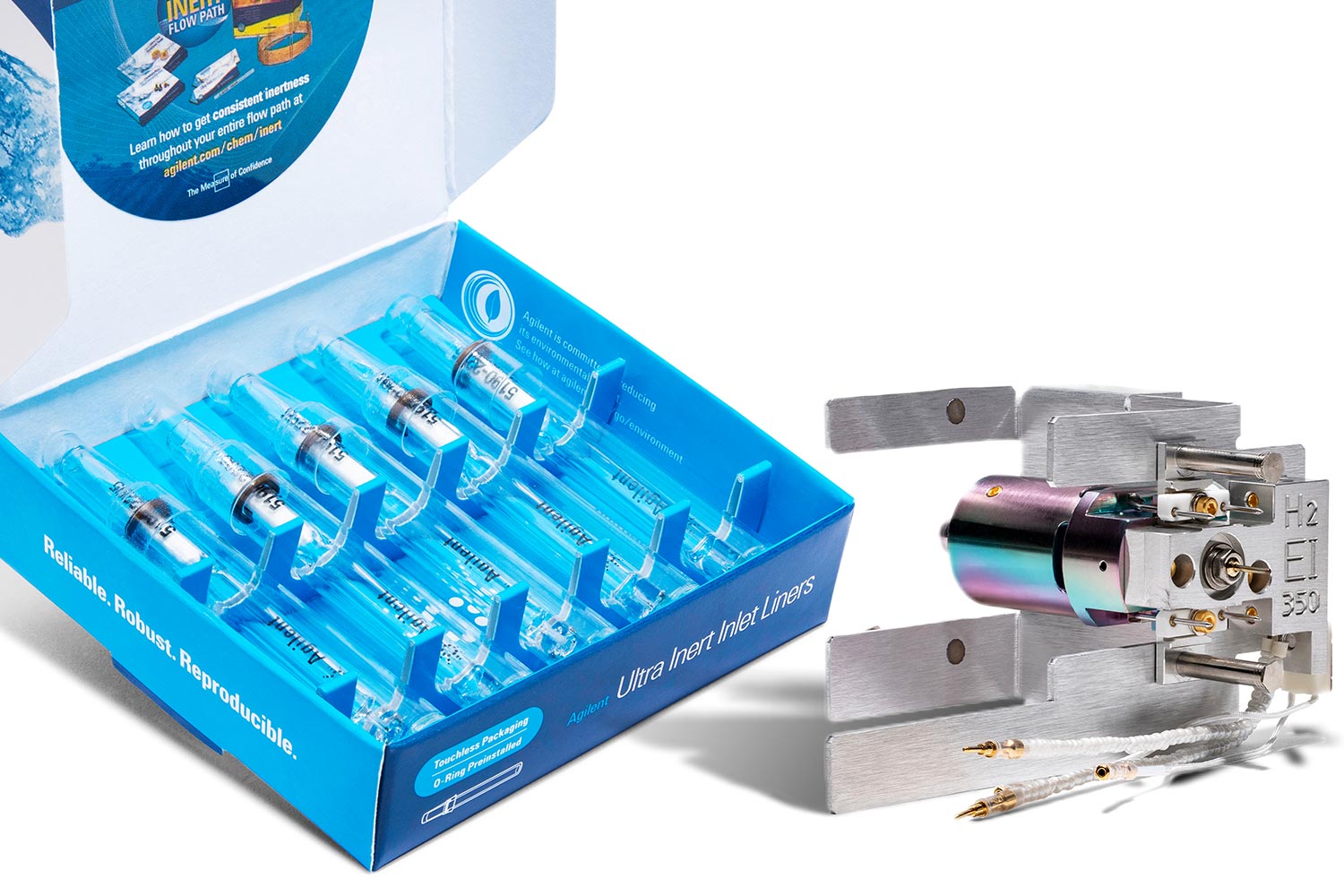 Agilent Ultra inert inlet liners and HydroInert source