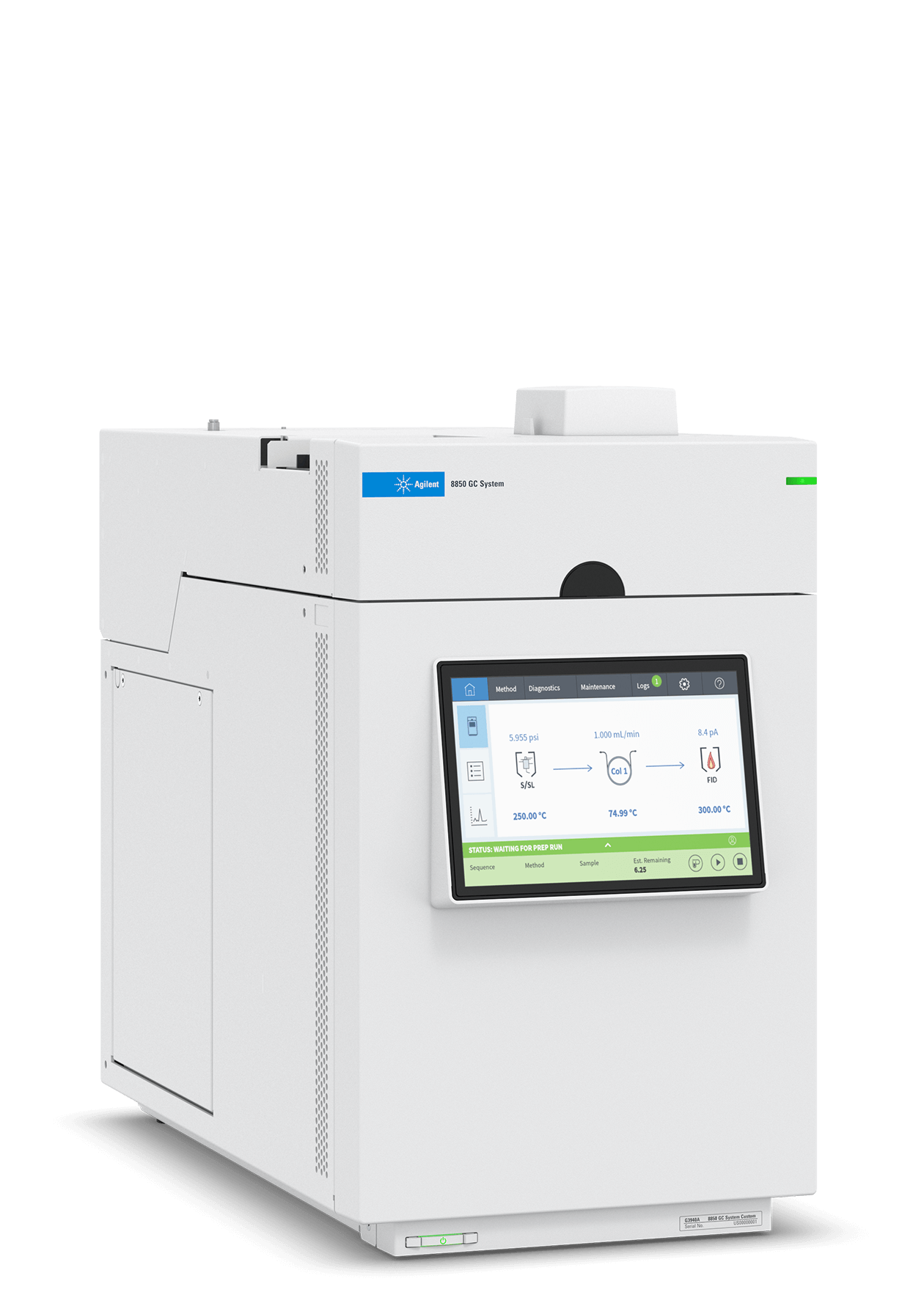 Agilent 8850 GC with top closed