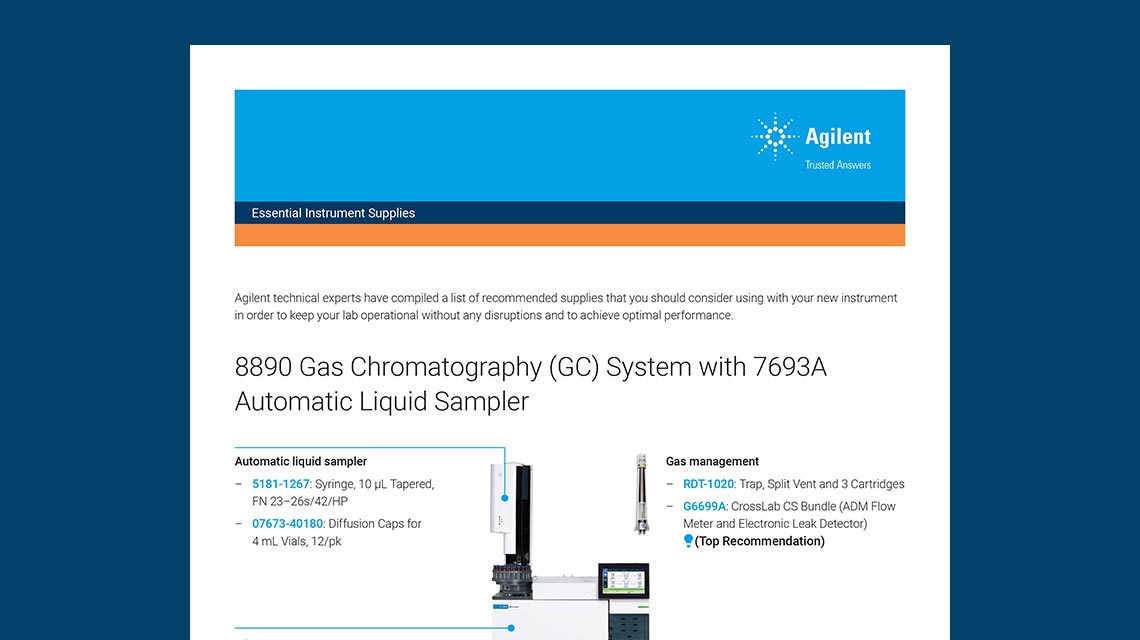 GC and GC/MS supplies flyer